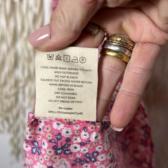 Spell NWT Poppy Smocked Mini Dress Size XS - Picture 10 of 10